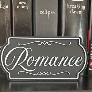 Black and White Romance Sign
